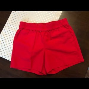 🐝 J. Crew factory red shorts with pockets